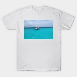 Sailing Serenity in the Azure Waters of the Caribbean T-Shirt